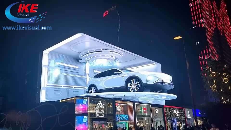 Outdoor Naked Eye 3D LED Screen Display Big LED Splicing Screen RGB IP65 LED Display