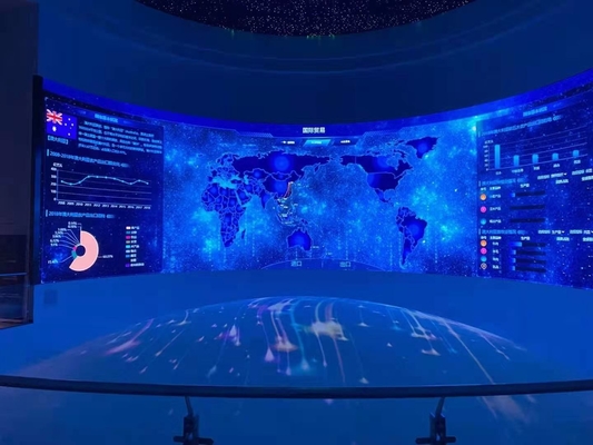 معالج فيديو محترف شاشة عرض LED منحنية IP65 للإيجار في الهواء الطلق